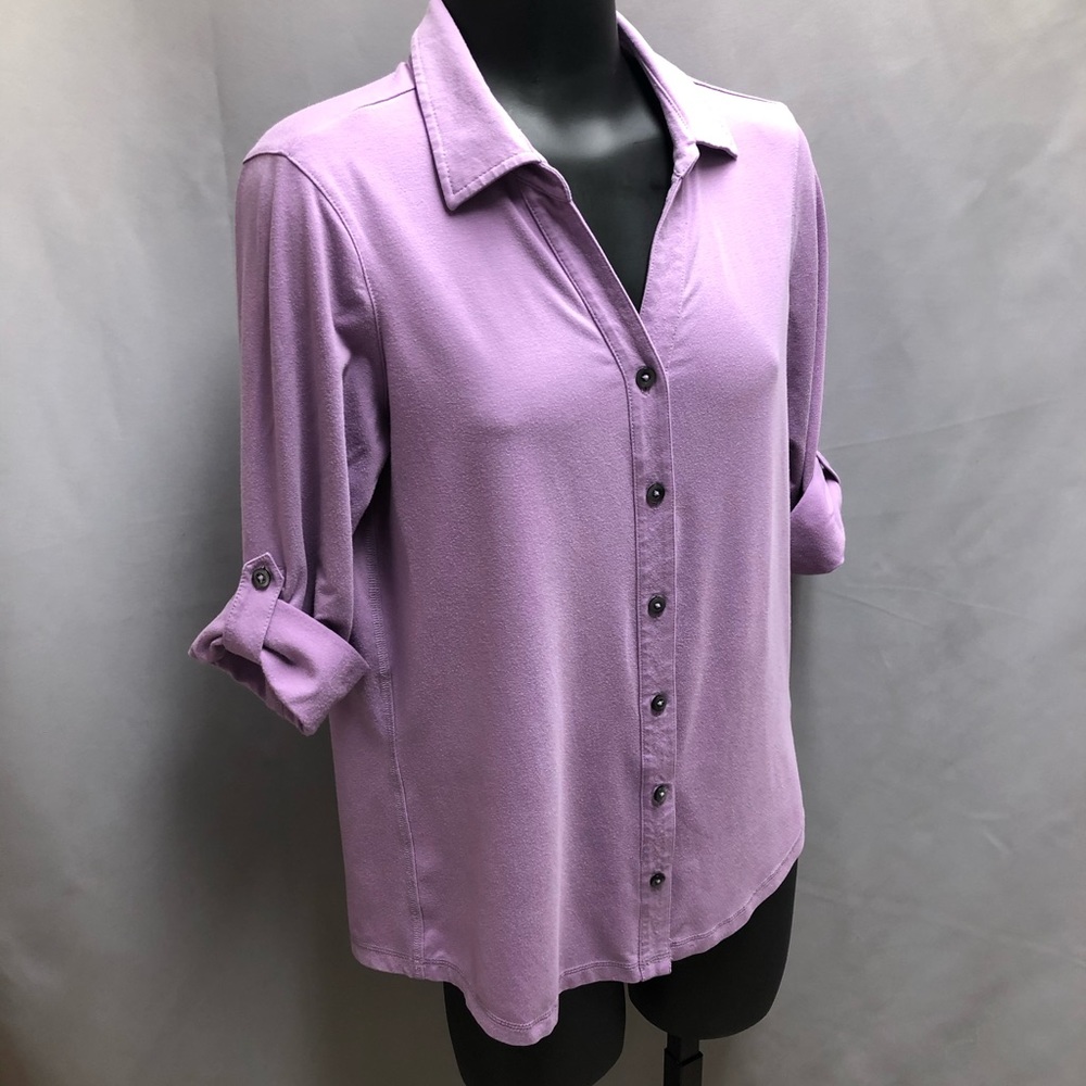 LL Bean Women’s XS Purple Button Down Top